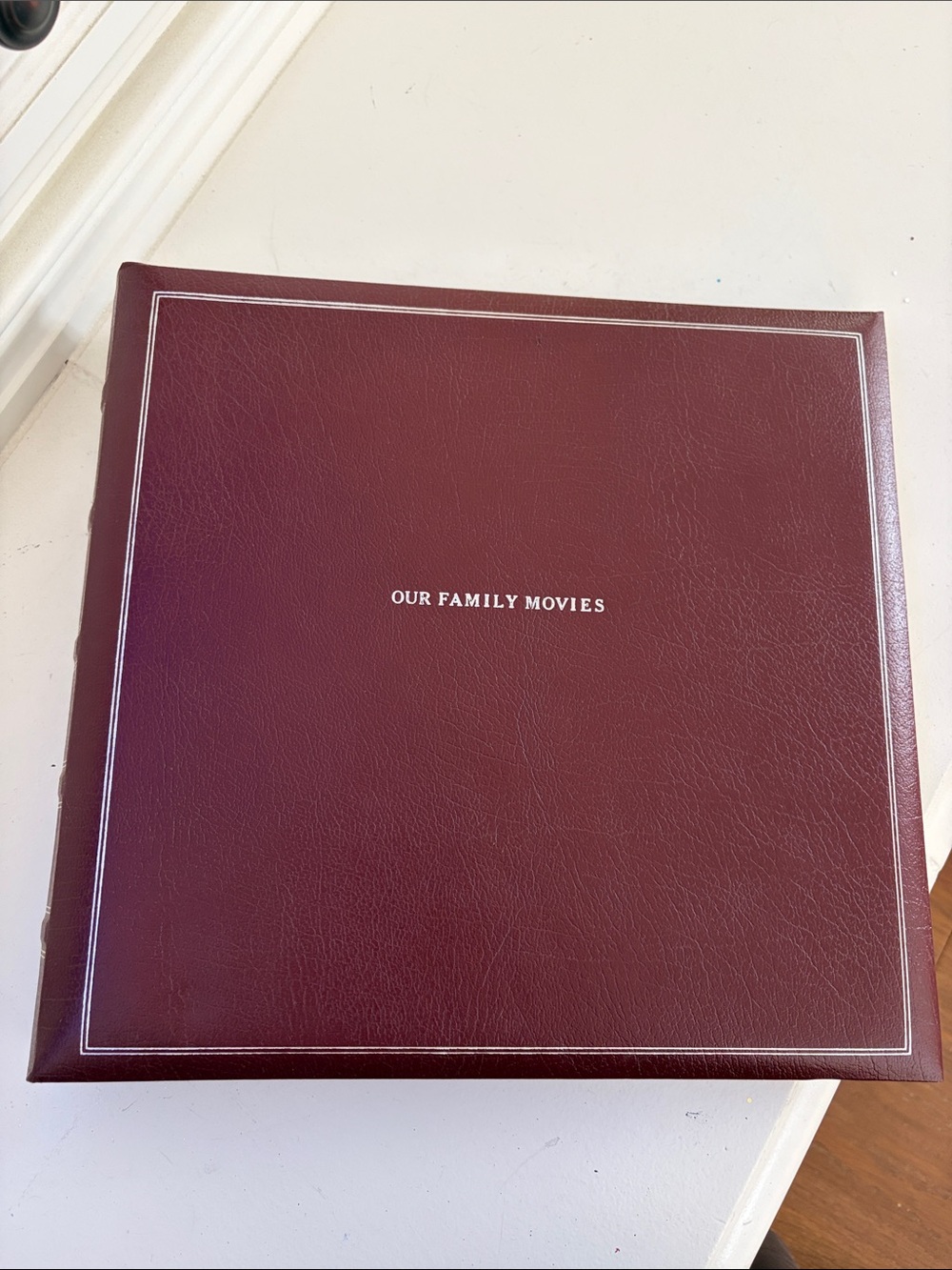 Our Family Movies Burgundy Memory Album by Exposures